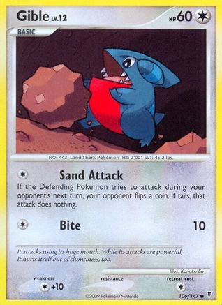 Gible  - Reverse Holofoil Supreme Victors - Common