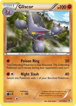 Gliscor  - Reverse Holofoil Boundaries Crossed - Holo Rare