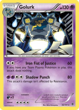Golurk 046  - Holofoil Plasma Blast - Holo Rare