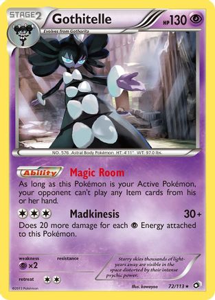 Gothitelle 072  - Reverse Holofoil Legendary Treasures - Holo Rare