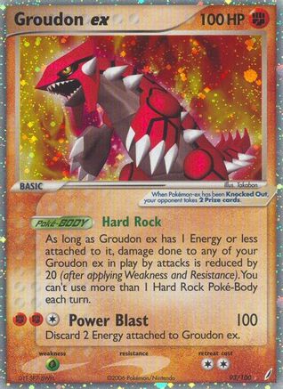 Groudon ex/100  - Holofoil Crystal Guardians - Ultra Rare
