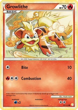 Growlithe 065  HeartGold SoulSilver - Common