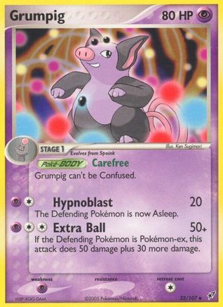 Grumpig  - Reverse Holofoil Deoxys - Uncommon