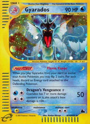 Gyarados (H10)  - Holofoil Skyridge - Holo Rare