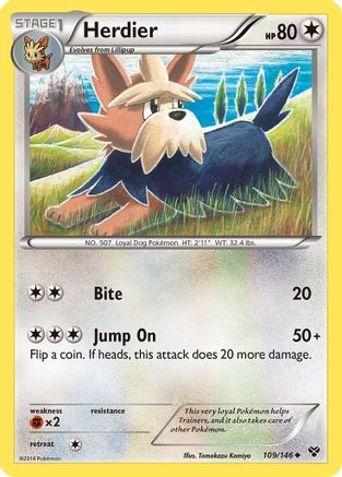 Herdier 109  XY Base Set - Uncommon