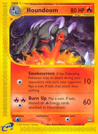 Houndoom (14)  - Reverse Holofoil Aquapolis - Rare