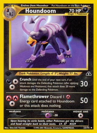 Houndoom (23) (23) 023/75  - 1st Edition Neo Discovery - Rare