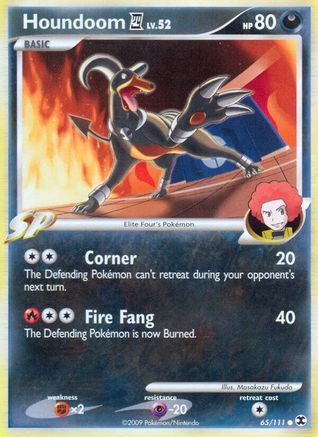 Houndoom E4 065  - Reverse Holofoil Rising Rivals - Common