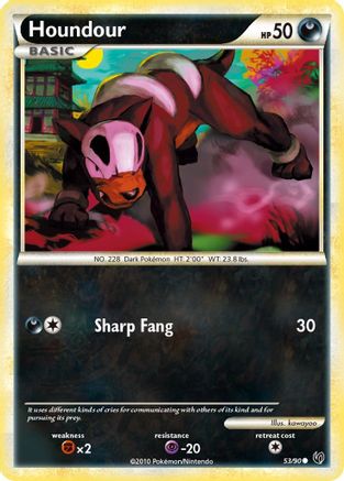 Houndour (53) (53) 053/90  - Reverse Holofoil Undaunted - Common