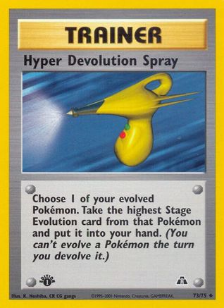 Hyper Devolution Spray 073  - 1st Edition Neo Discovery - Uncommon