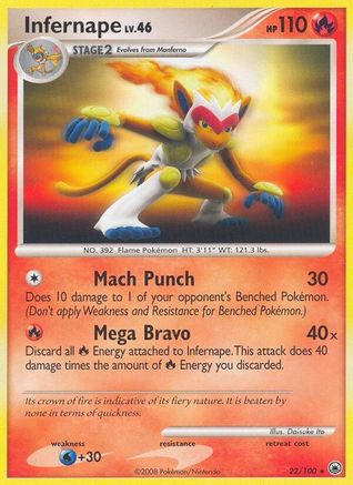 Infernape  - Reverse Holofoil Majestic Dawn - Rare