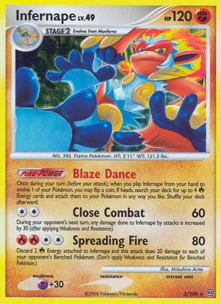 Infernape  - Reverse Holofoil Stormfront - Holo Rare