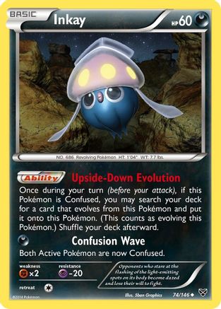 Inkay (74)/146  - Reverse Holofoil XY Base Set - Uncommon