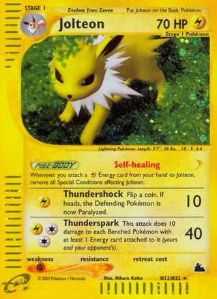 Jolteon (H12)  - Holofoil Skyridge - Holo Rare