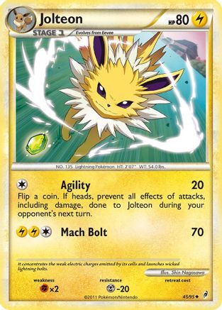 Jolteon 045  - Reverse Holofoil Call of Legends - Uncommon