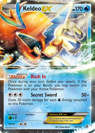 Keldeo EX  - Holofoil Legendary Treasures - Ultra Rare