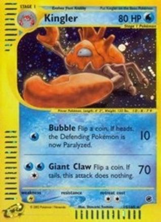Kingler (15)  - Reverse Holofoil Expedition - Holo Rare
