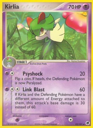 Kirlia 032  - Reverse Holofoil Dragon Frontiers - Uncommon