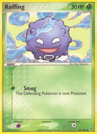 Koffing 062  - Reverse Holofoil Deoxys - Common
