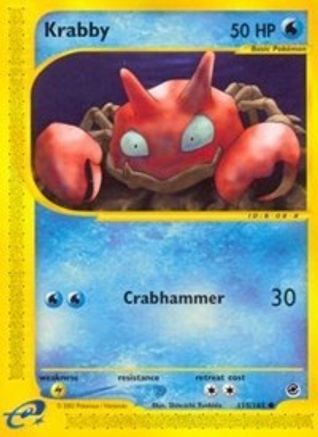 Krabby 115  - Reverse Holofoil Expedition - Common