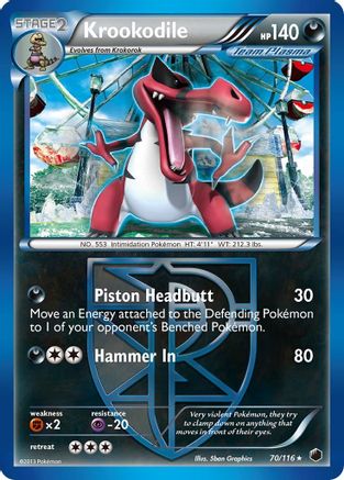 Krookodile (Team Plasma)  Plasma Freeze - Rare