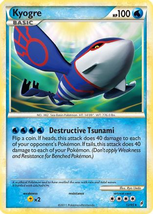 Kyogre  - Reverse Holofoil Call of Legends - Holo Rare