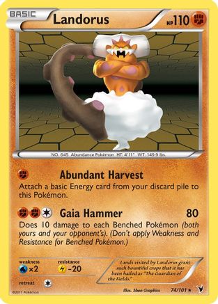 Landorus  - Reverse Holofoil Noble Victories - Holo Rare