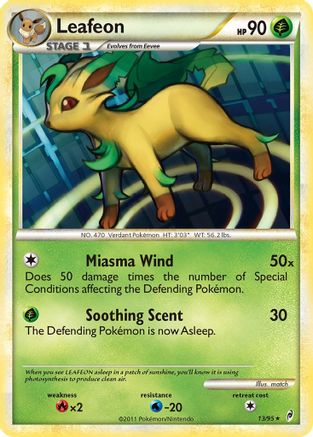 Leafeon  - Reverse Holofoil Call of Legends - Holo Rare