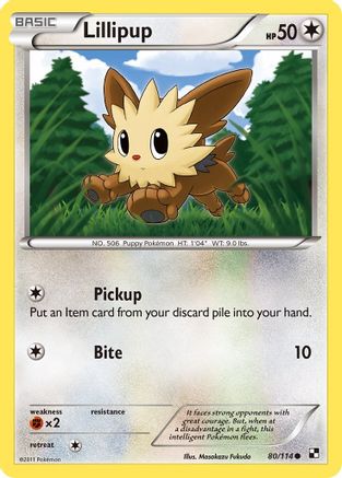 Lillipup (80)  Black and White - Common