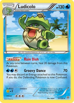 Ludicolo  - Reverse Holofoil Plasma Storm - Rare