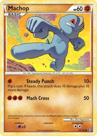 Machop 067  - Reverse Holofoil Triumphant - Common