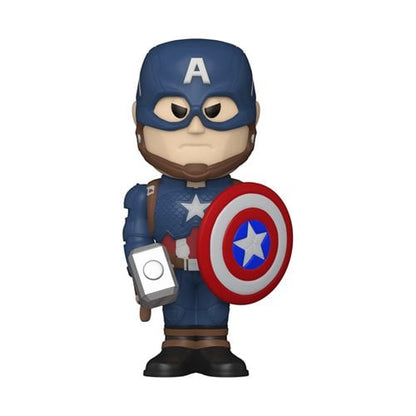 Funko Vinyl Soda Can MARVEL AVENGERS END GAME CAPTAIN AMERICA with with MJOLNIR chance of chase LIMITED