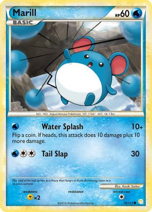 Marill 074  HeartGold SoulSilver - Common