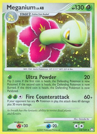 Meganium/123  - Holofoil Mysterious Treasures - Holo Rare