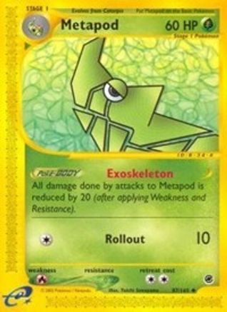 Metapod  - Reverse Holofoil Expedition - Uncommon