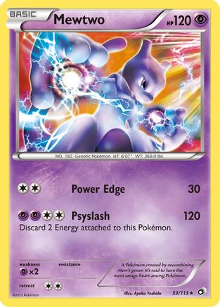 Mewtwo 053/113  - Reverse Holofoil Legendary Treasures - Holo Rare