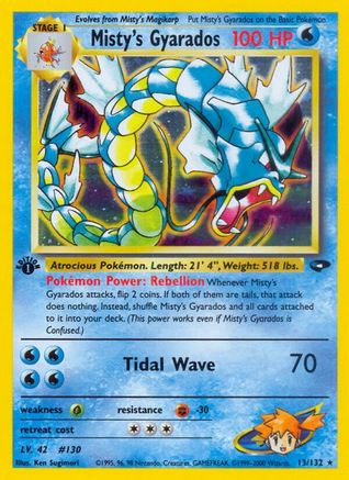 Misty's Gyarados 013  - 1st Edition Holofoil Gym Challenge - Holo Rare