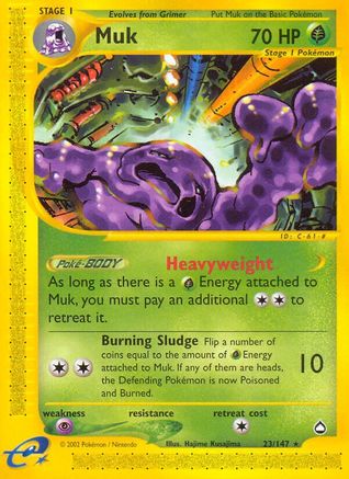 Muk  - Reverse Holofoil Aquapolis - Rare