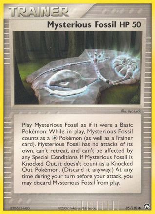 Mysterious Fossil  - Reverse Holofoil Power Keepers - Common