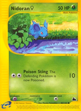 Nidoran F (82)  - Reverse Holofoil Skyridge - Common
