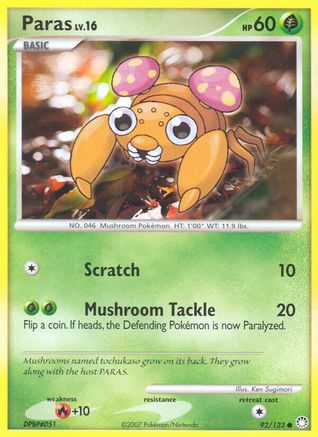 Paras  - Reverse Holofoil Mysterious Treasures - Common