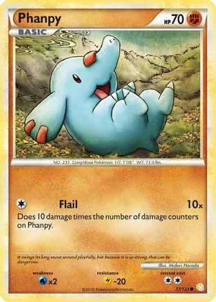 Phanpy 077  HeartGold SoulSilver - Common