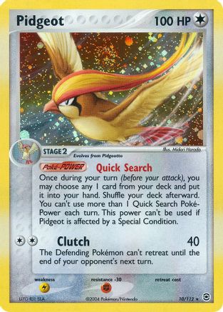 Pidgeot 010  FireRed & LeafGreen - Holo Rare