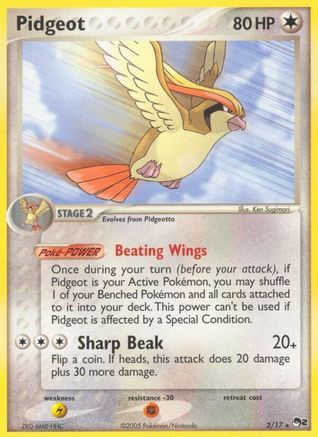 Pidgeot 002  - Holofoil POP Series 2 - Rare