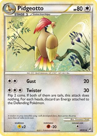 Pidgeotto  - Reverse Holofoil Call of Legends - Uncommon