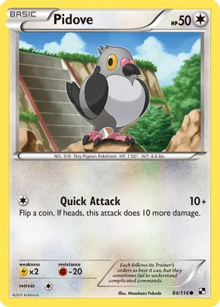 Pidove 084  - Reverse Holofoil Black and White - Common