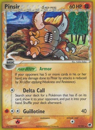 Pinsir (Delta Species)/101  - Holofoil Dragon Frontiers - Holo Rare