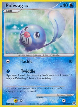 Poliwag 114  - Reverse Holofoil Legends Awakened - Common