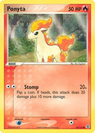 Ponyta 076/112  - Reverse Holofoil FireRed & LeafGreen - Common