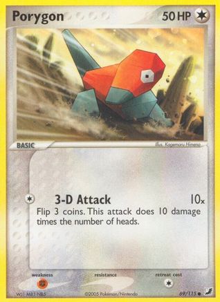Porygon  - Reverse Holofoil Unseen Forces - Common